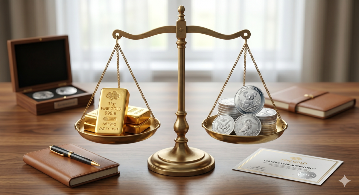 Balanced gold and silver portfolio allocation